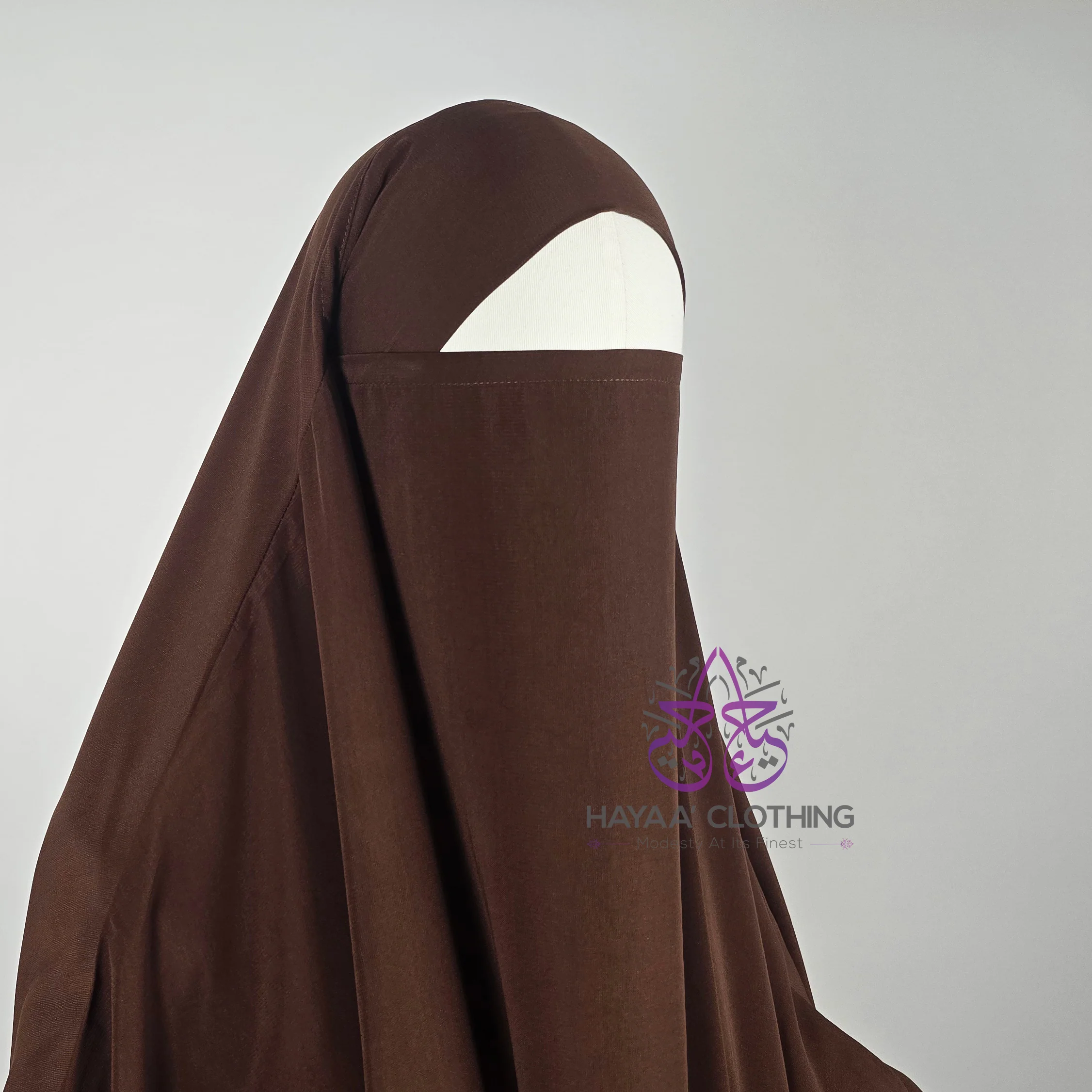 Classic 2 Piece Jilbab - Brown - Image 3